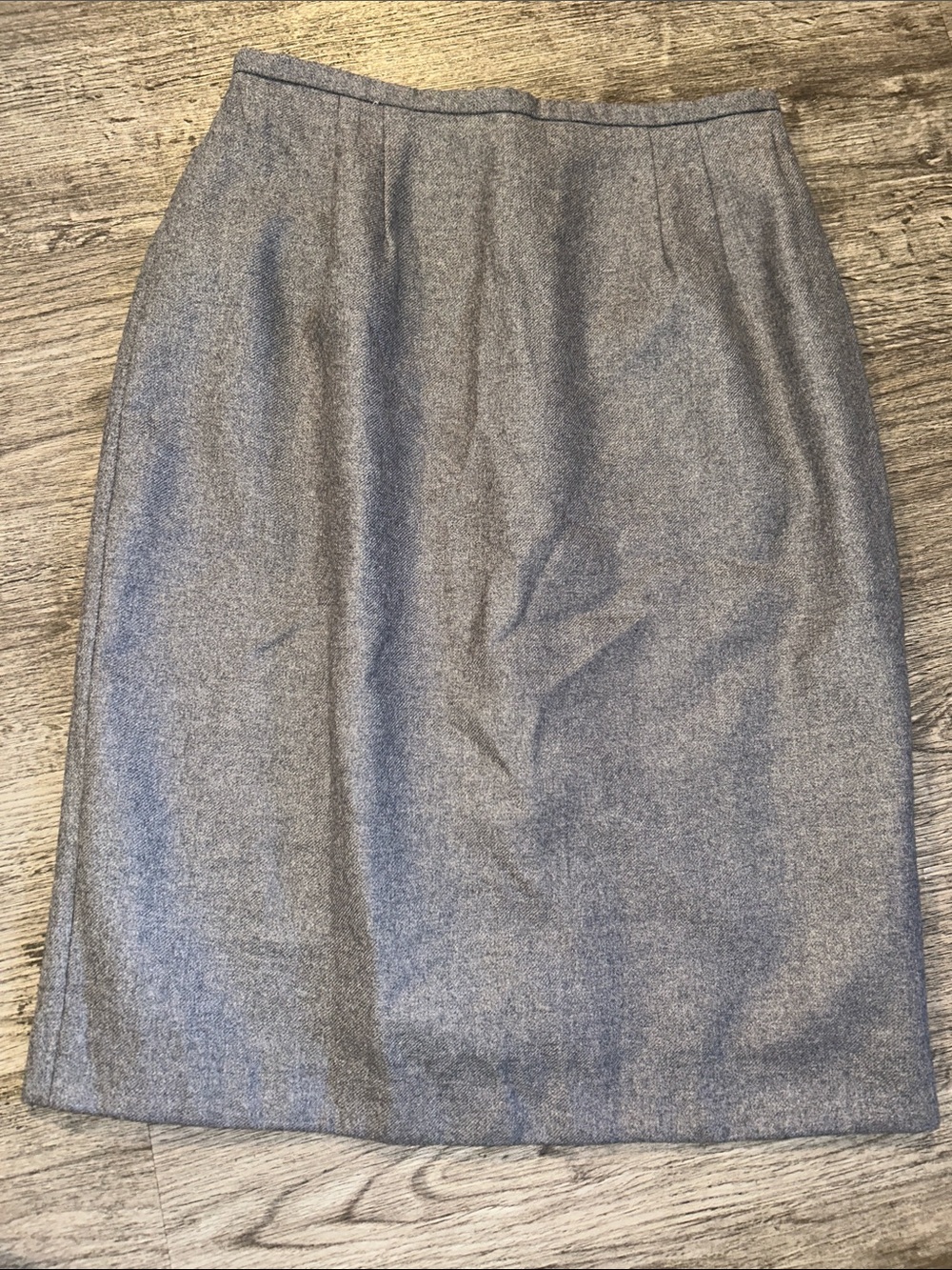 Jennifer Moore Vintage 100% Wool Gray Pencil Skirt Fits XS/S Petite - Picture 2 of 6